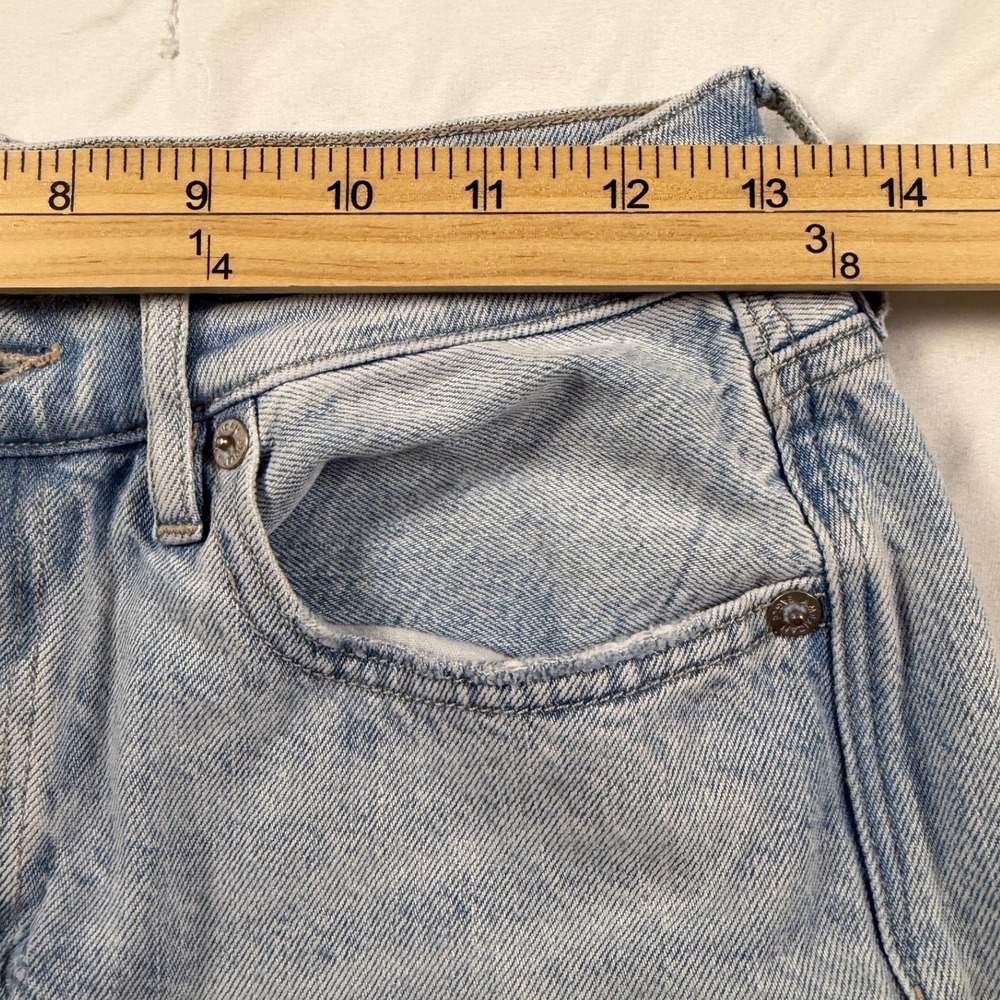 American Eagle 90s Straight Jeans Womens 27 Light Wash High Rise Blue Denim - Picture 3 of 6